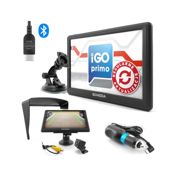 Nawigacja GPS 7 Map Europ Polski iGO TIR Bluetooth AV IN d Kamer Cofan