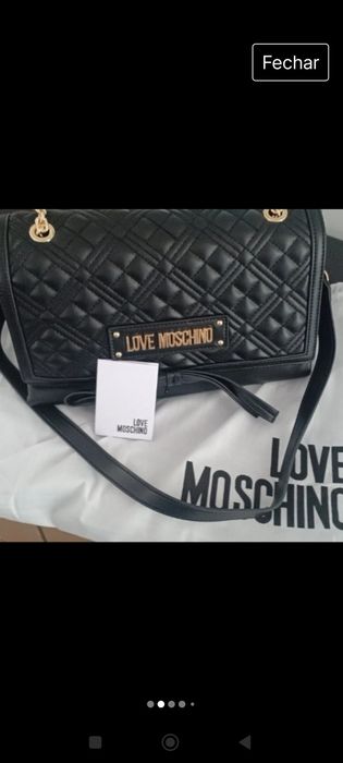 Bolsa de ombro preta Moschino