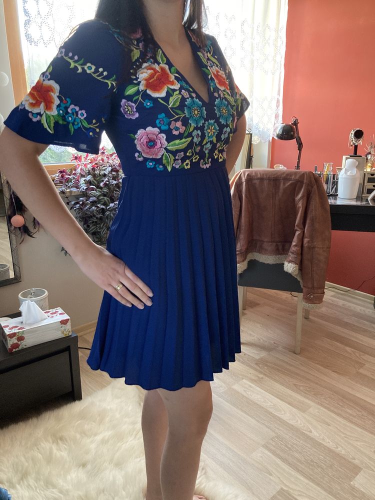 Piekna sukienka asos na wesele 36 s m boho chabrowa