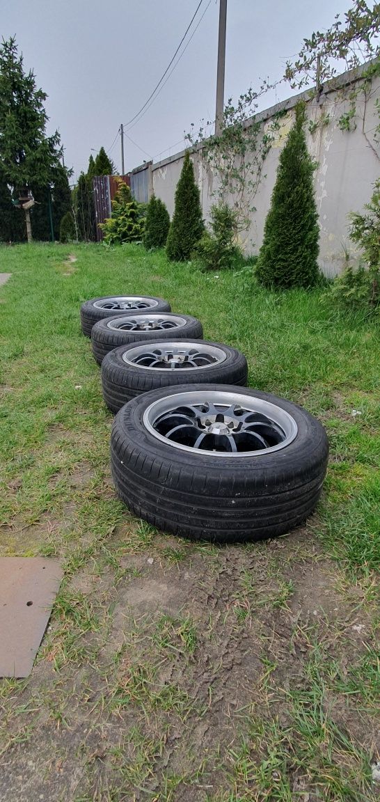 Koła Felgi Advan Racing R16 7JJ ET35 5X100 x 5x112 Opony Dunlop Letnie