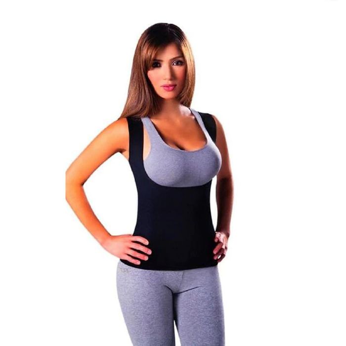 Damska neoprenowa koszulka wyszczuplająca - na trening, fitness - 3XL