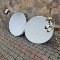 Супутникова тарілка з головками для перегляду супутникового телебаченн