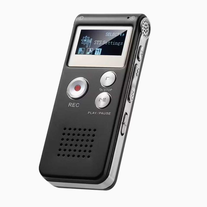 Mini Gravador com Ecrã & Reprodução de Som Externo