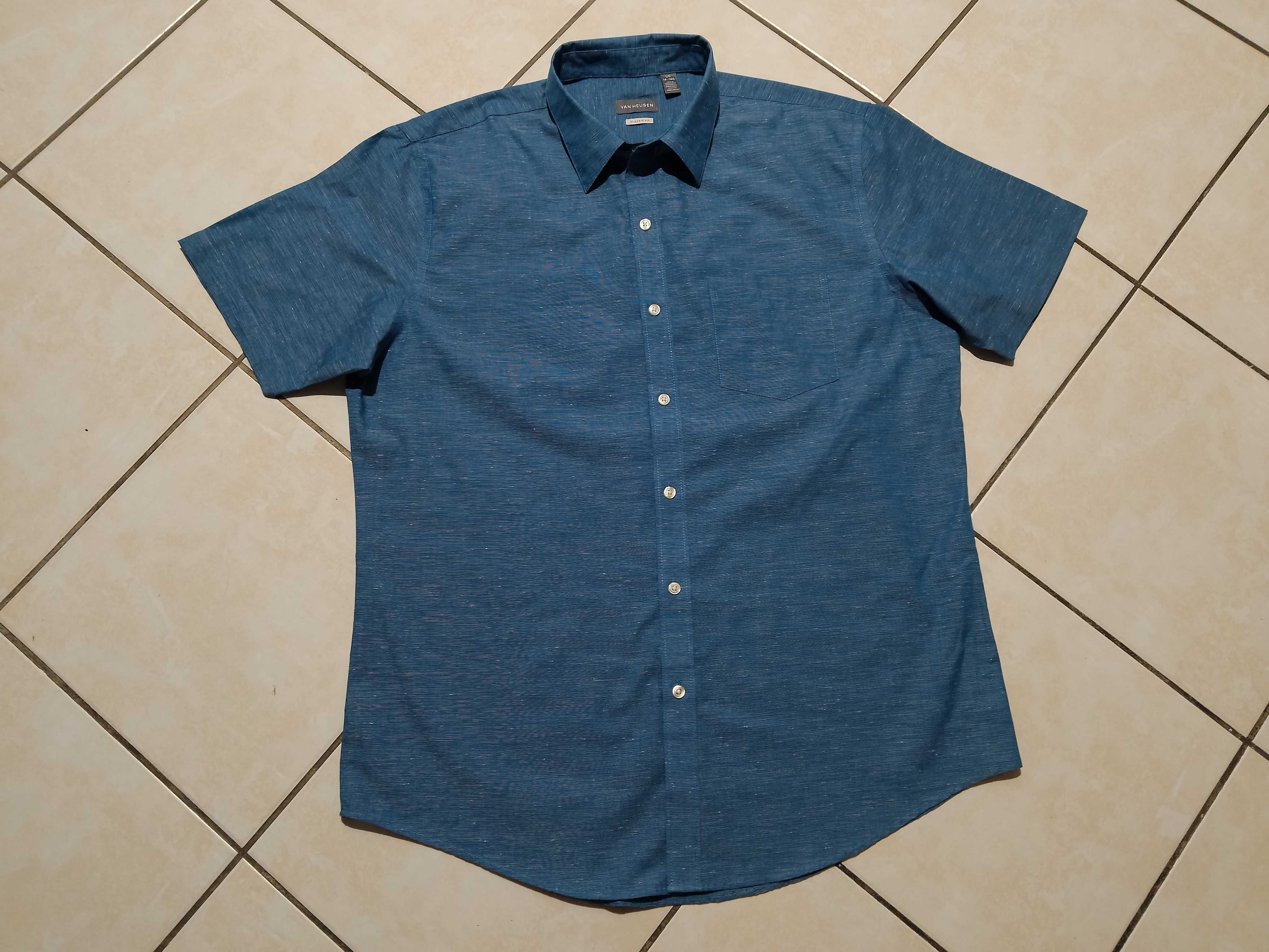 VAN HEUSEN USA - NOWA! Koszula Męska krótki rękaw rozmiar XL