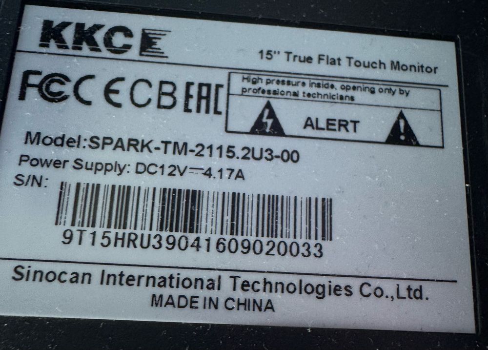 Сенсорний POS-термінал SPARK-TM-2115 зі зчитувачем магнітних карт