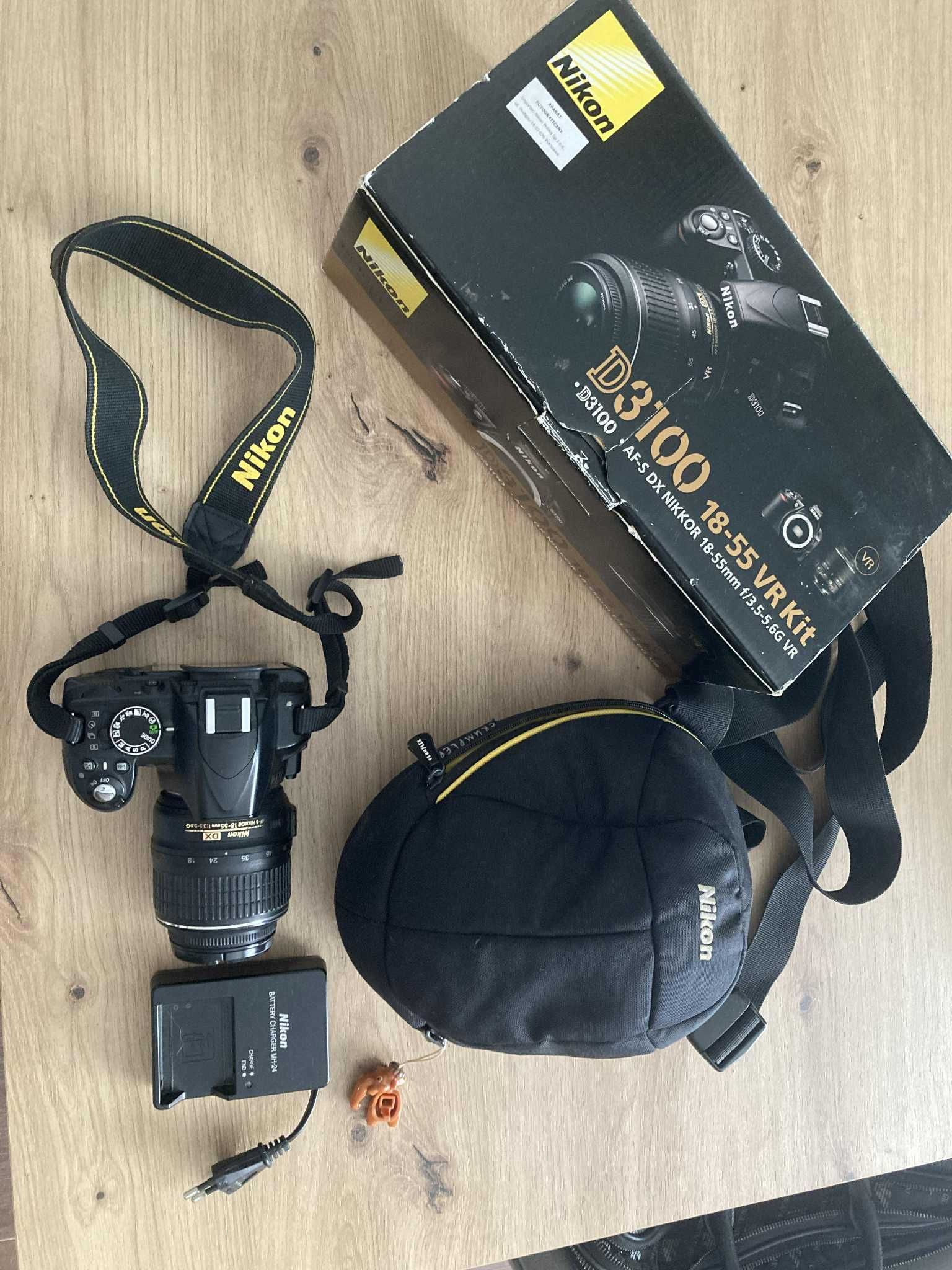 Nikon D3100 - cały zestaw - 100% sprawny - idealny