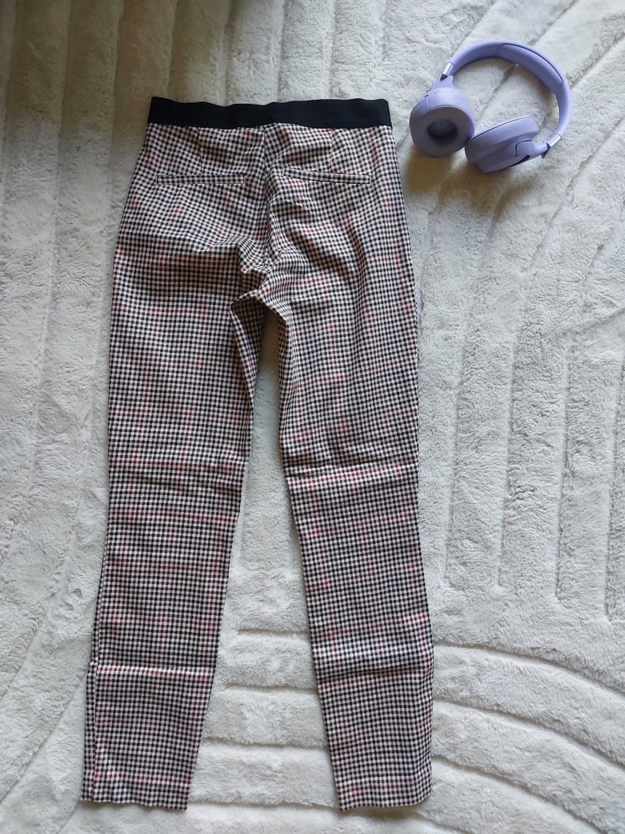 H&M legginsy w kratkę, rozmiar 34, stan idealny