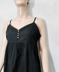 Sukienka letnia czarna na ramiączkach długa LA REDOUTE 44  2XL SU0308C