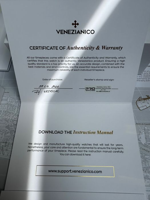 OKAZJA!!! Venezianico Nereide GMT Ceratung z dodatkowym paskiem!