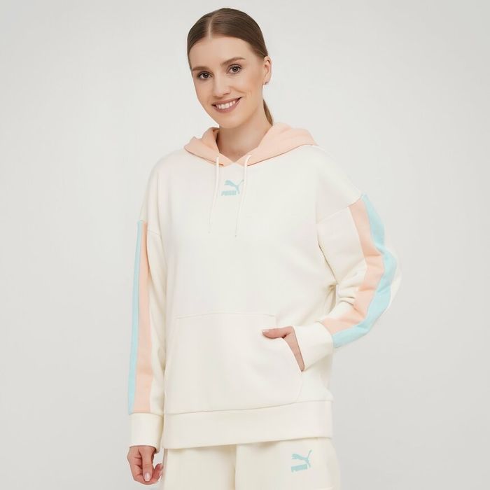Жіноча худі puma clsx pop pullover white casual outerwear 534360-02