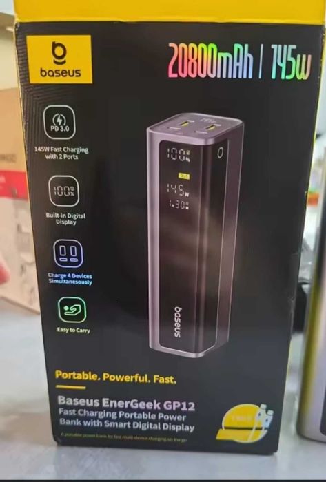 Портативний зовнішній акумулятор Baseus 145 Вт, 20800 мАг.