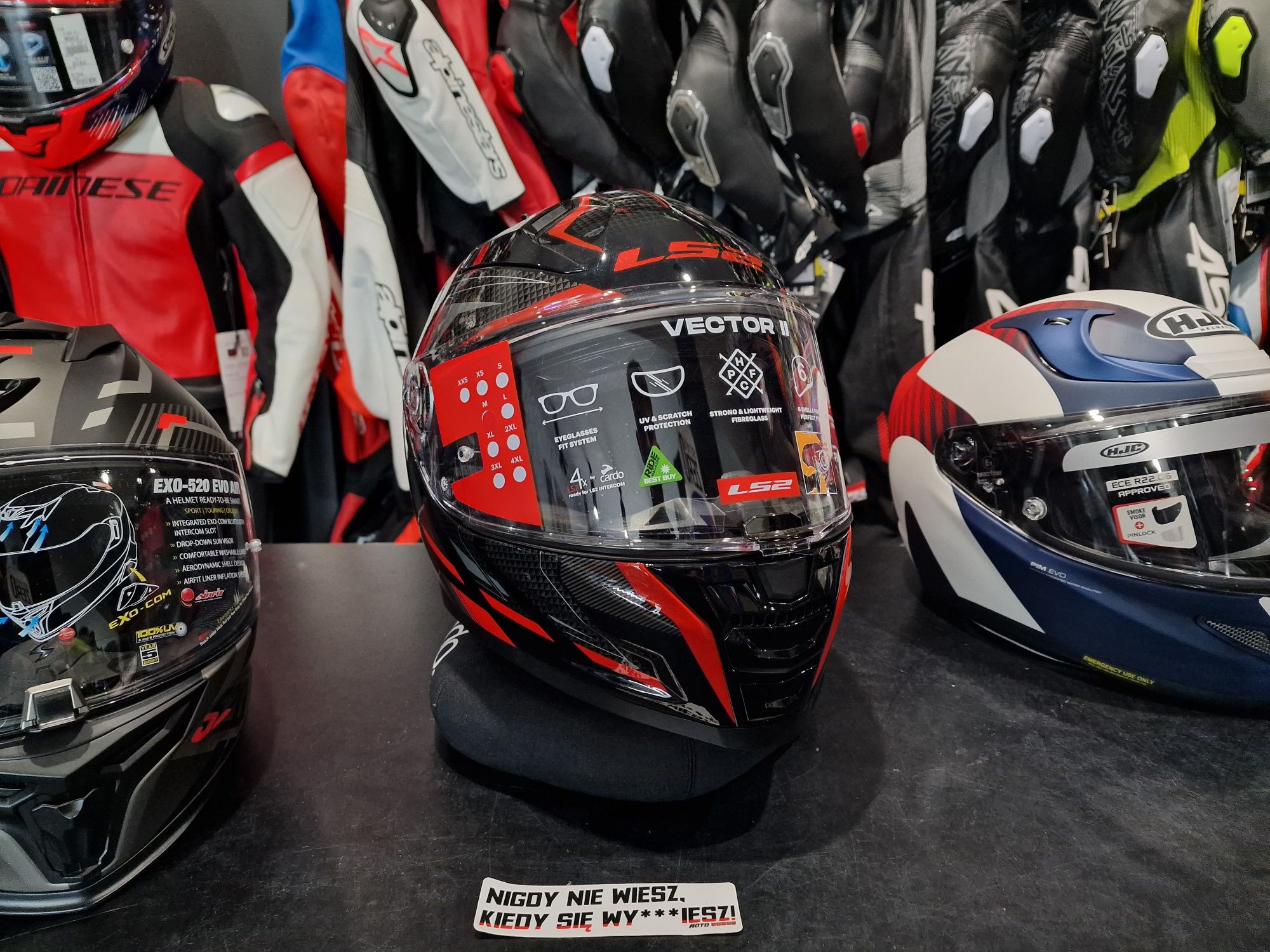 LS2 FF811 Vector 2 Alizer Black Red Helmet – Riderz Planet MotoSzafa