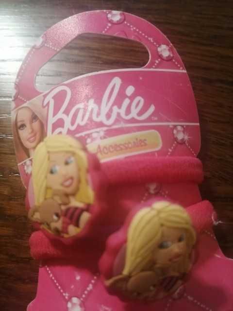 Barbie zestaw gumek do włosów, gumki do włosów, różowa gumka frotka