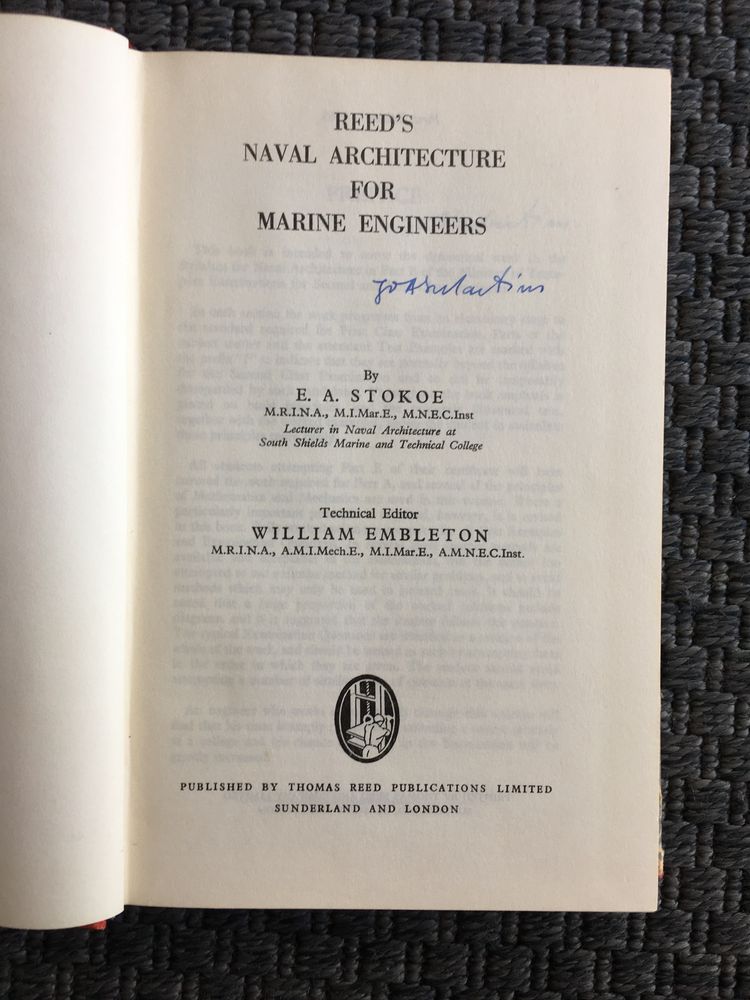 Naval Architecture for Marine Engineers - Vol. IV