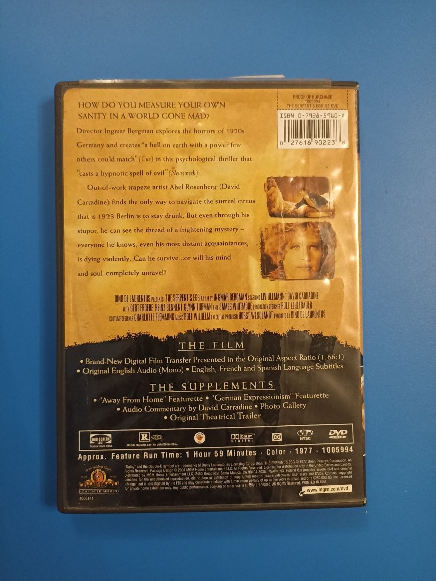 Jajo Węża film dvd