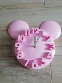Zegar ścienny Myszka Miki różowy 32cm.