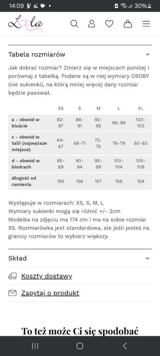 Sukienka wieczorowa Loola Chantelle M