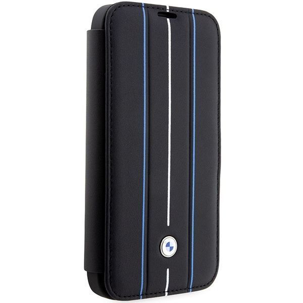Etui Skórzane Leather Stamp Blue Lines do iPhone 14 Pro Max 6,7"