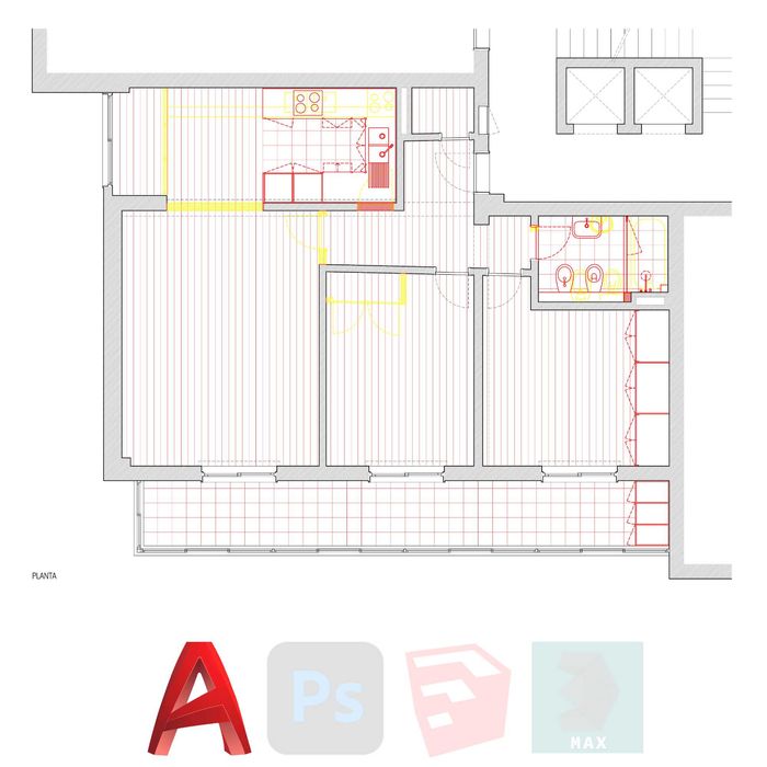 Explicações AutoCAD, Sketchup e Photoshop
