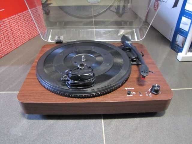 Gramofon retro Auna TT-Classic Light brązowy drewno winyl