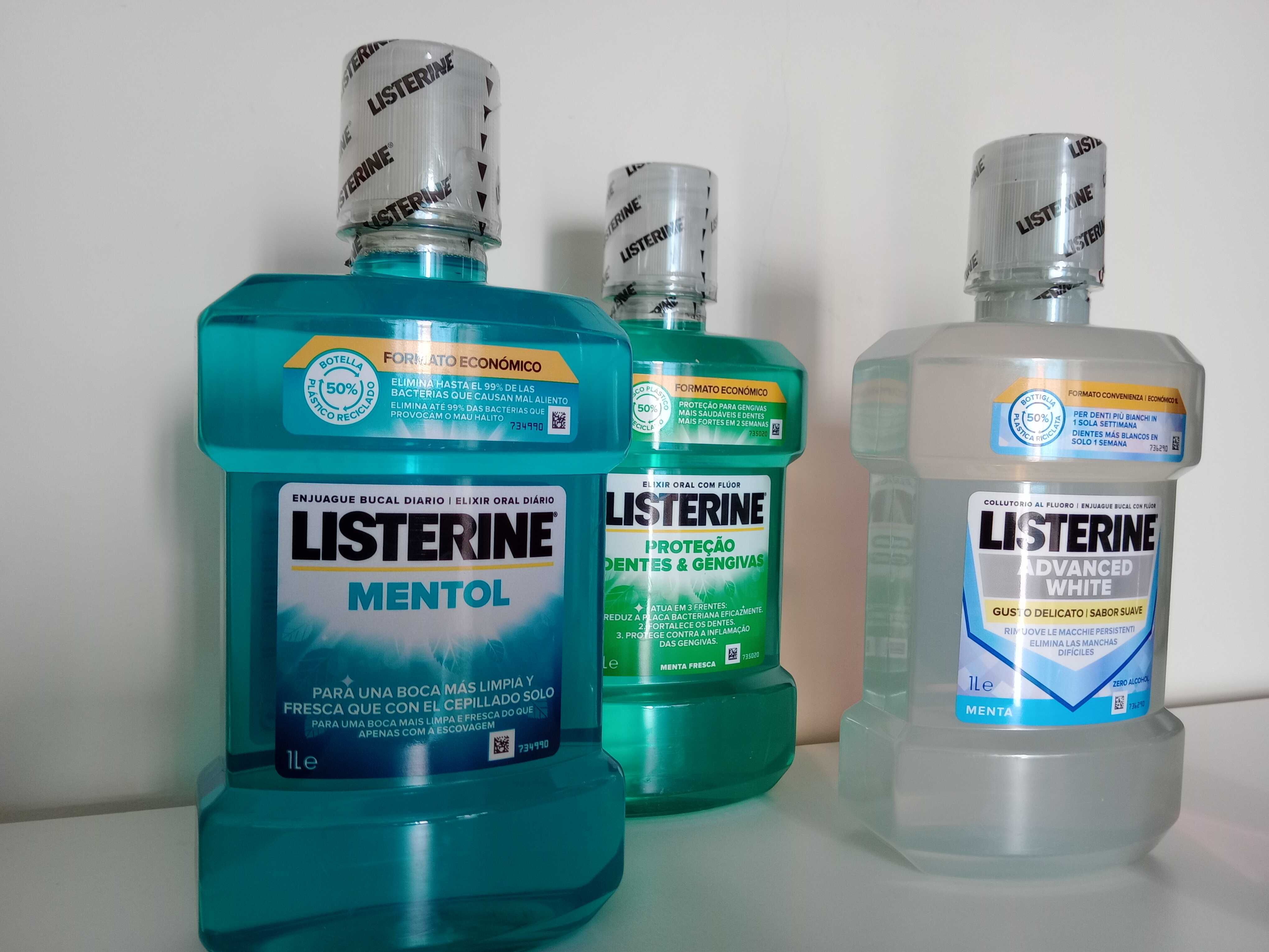 LISTERINE 1L! Advance White • Total Care • Dentes Gengivas • Mentol