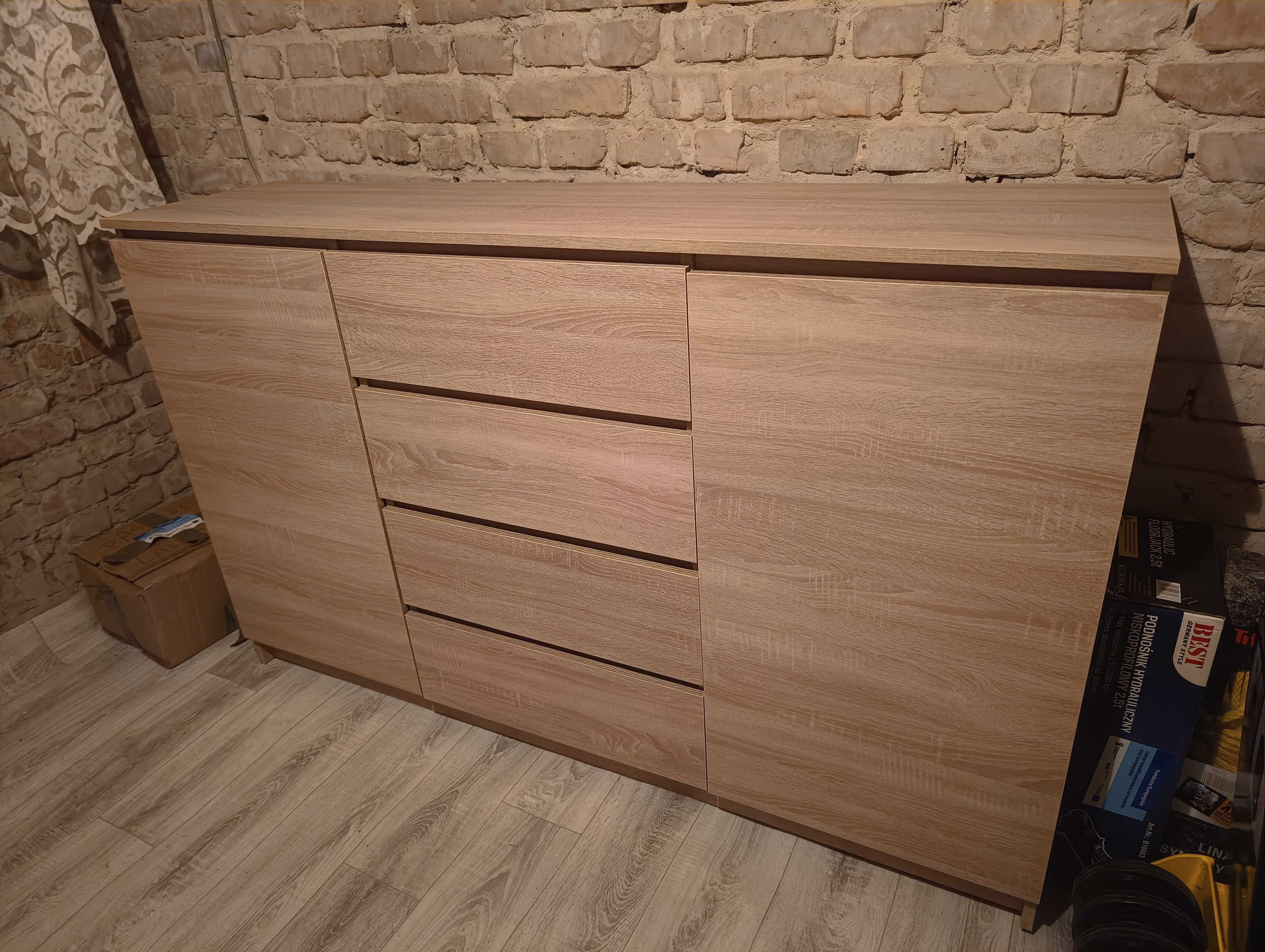 Komoda Dąb Sonom 160x40x100 cm nowoczesna szafka STAN IDEALNY OKAZJA!