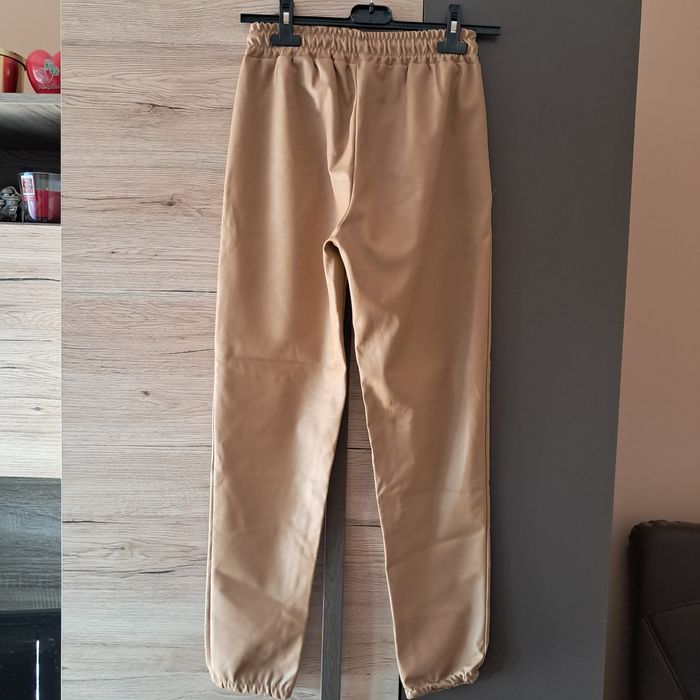 NOWE Spodnie eko skóra camel r XS/34