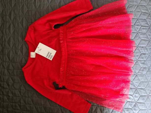 Nowa czerwona sukienka H&M r.80