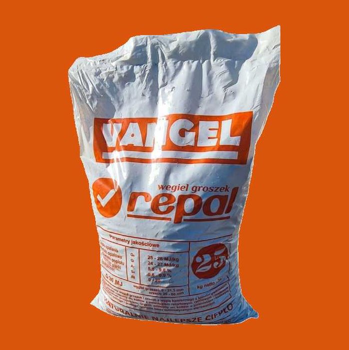 Węgiel Groszek Repal Q27 MJ worek 25 kg paleta 1000 kg (ekogroszek)