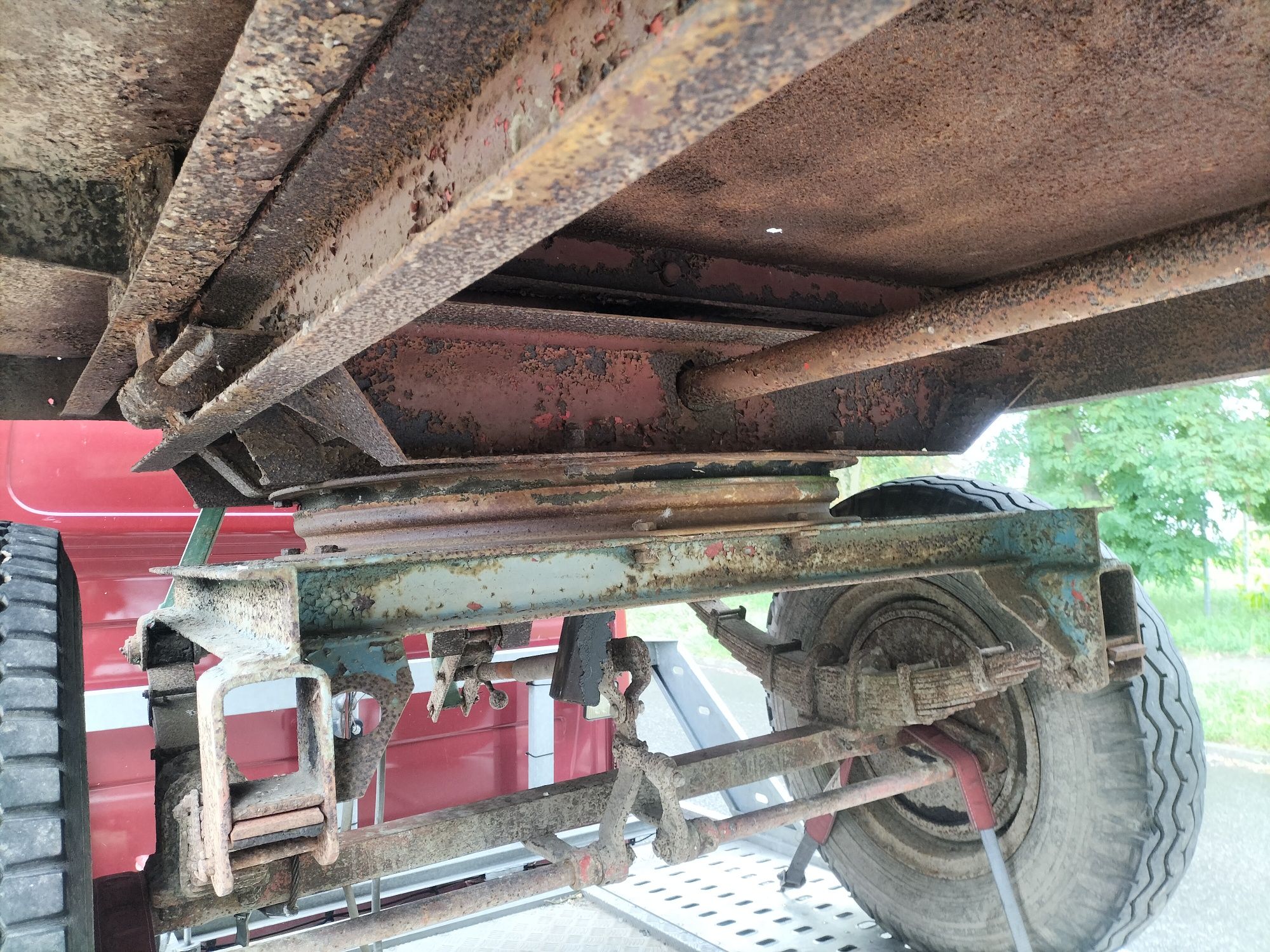Przyczepa rolnicza DDR kiper ręczny sprawny