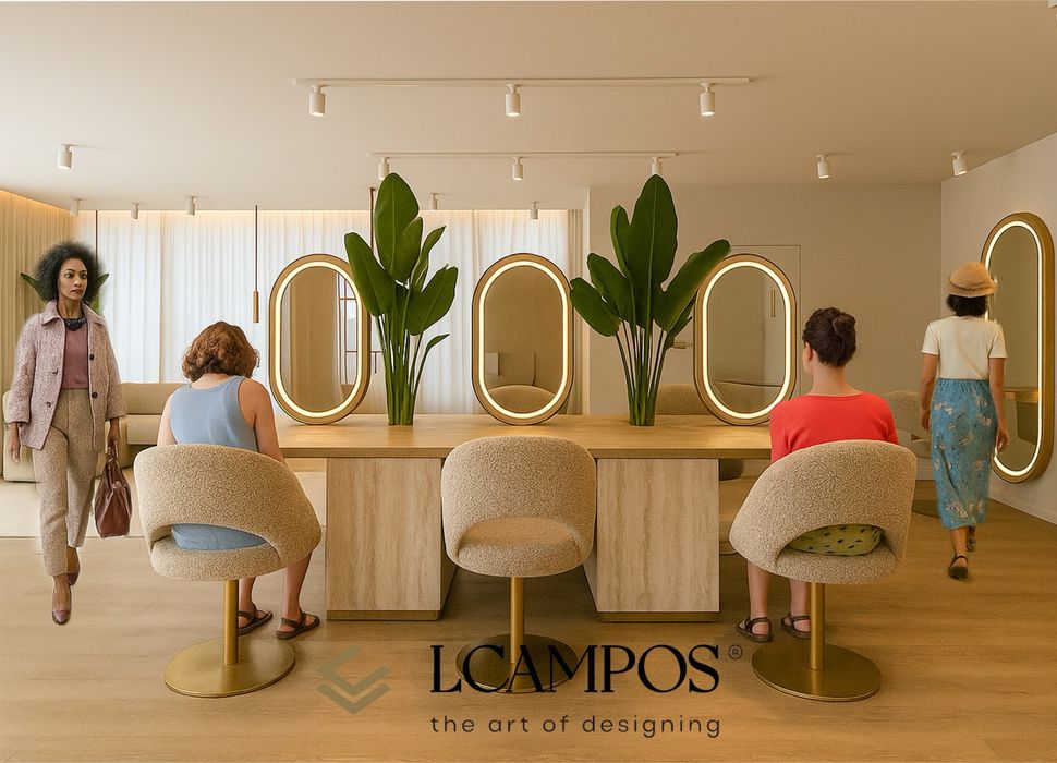 Mobiliário á medida para cabeleireiro e estética