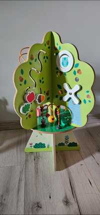 Zabawka manipulacyjna- drzewko edukacyjne, drewniane