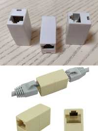 Соединение интернет проводов гнездо RJ45-гнездо RJ45