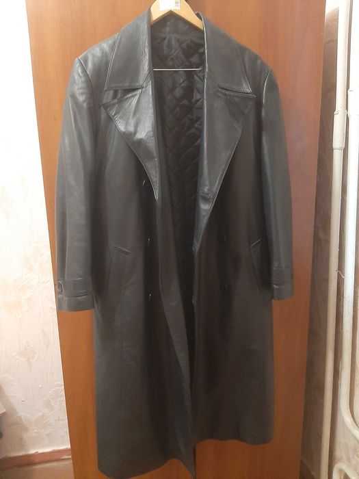 Плащ чоловічий з натуральної шкіри новий L