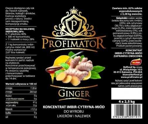 Koncentrat Profimator IMBIR-CYTRYNA-MIÓD 2,5kg