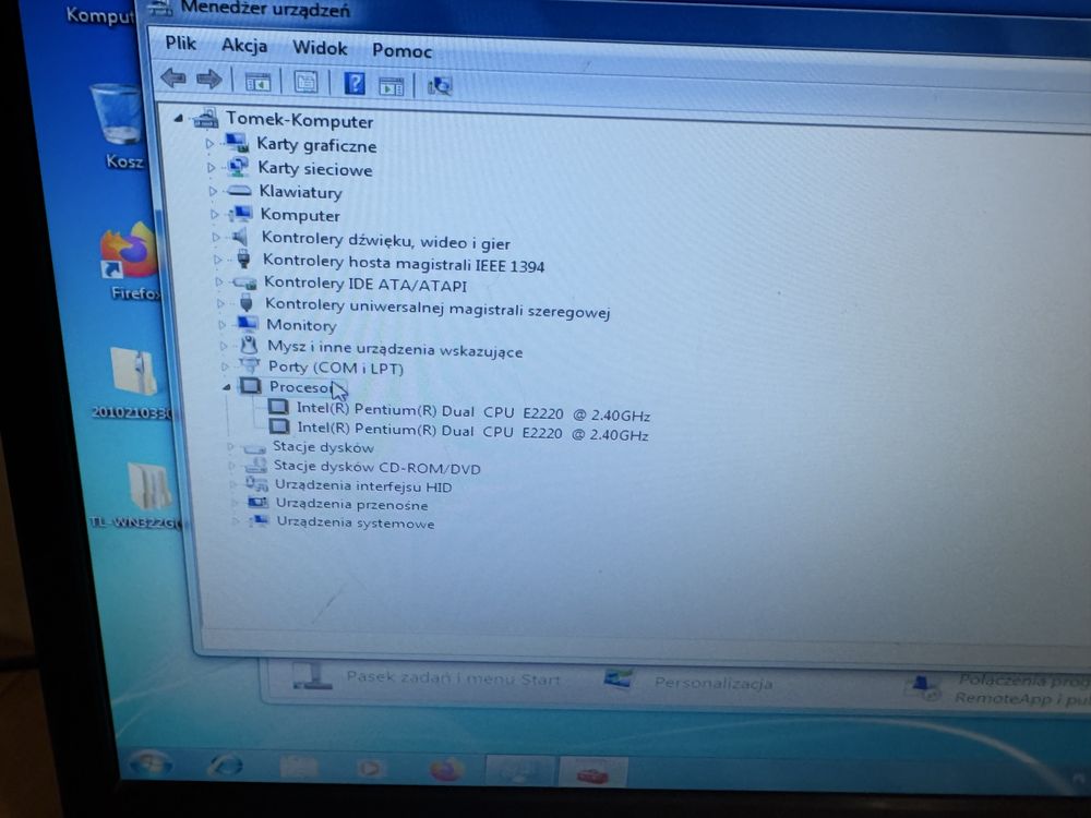 Komputer Acer oraz Monitor Samsung