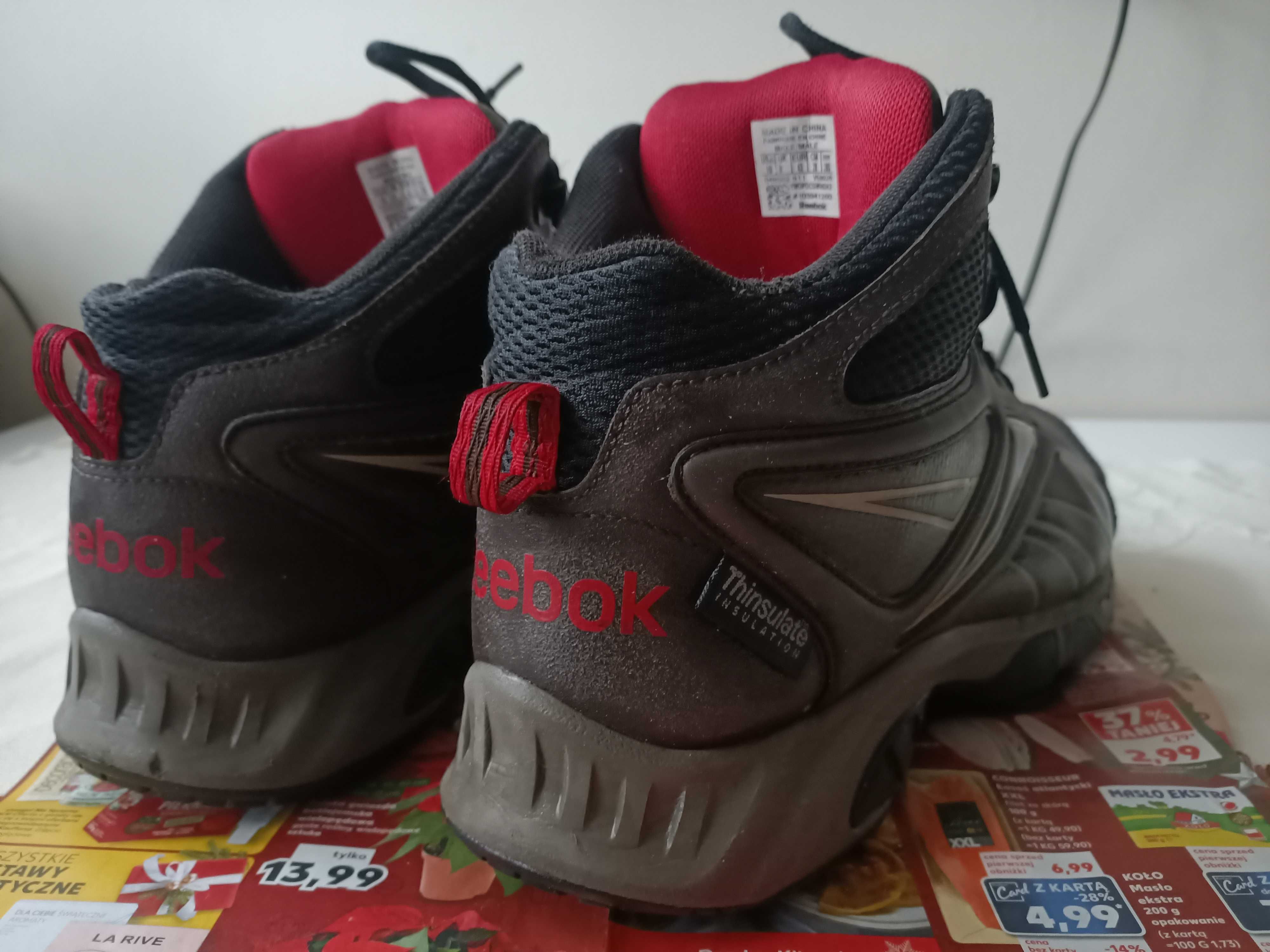 Buty zimowe męskie REEBOK Adventure SKÓRA roz 43 28cm wkładka JAK NOWE