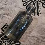 Niebieski wazon marynistyczny butelka 22 x 10 cm - bardzo dobry stan