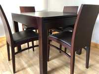 Stół drewniany Paged Meble 90x90/180 + 4 krzesła Paged Meble