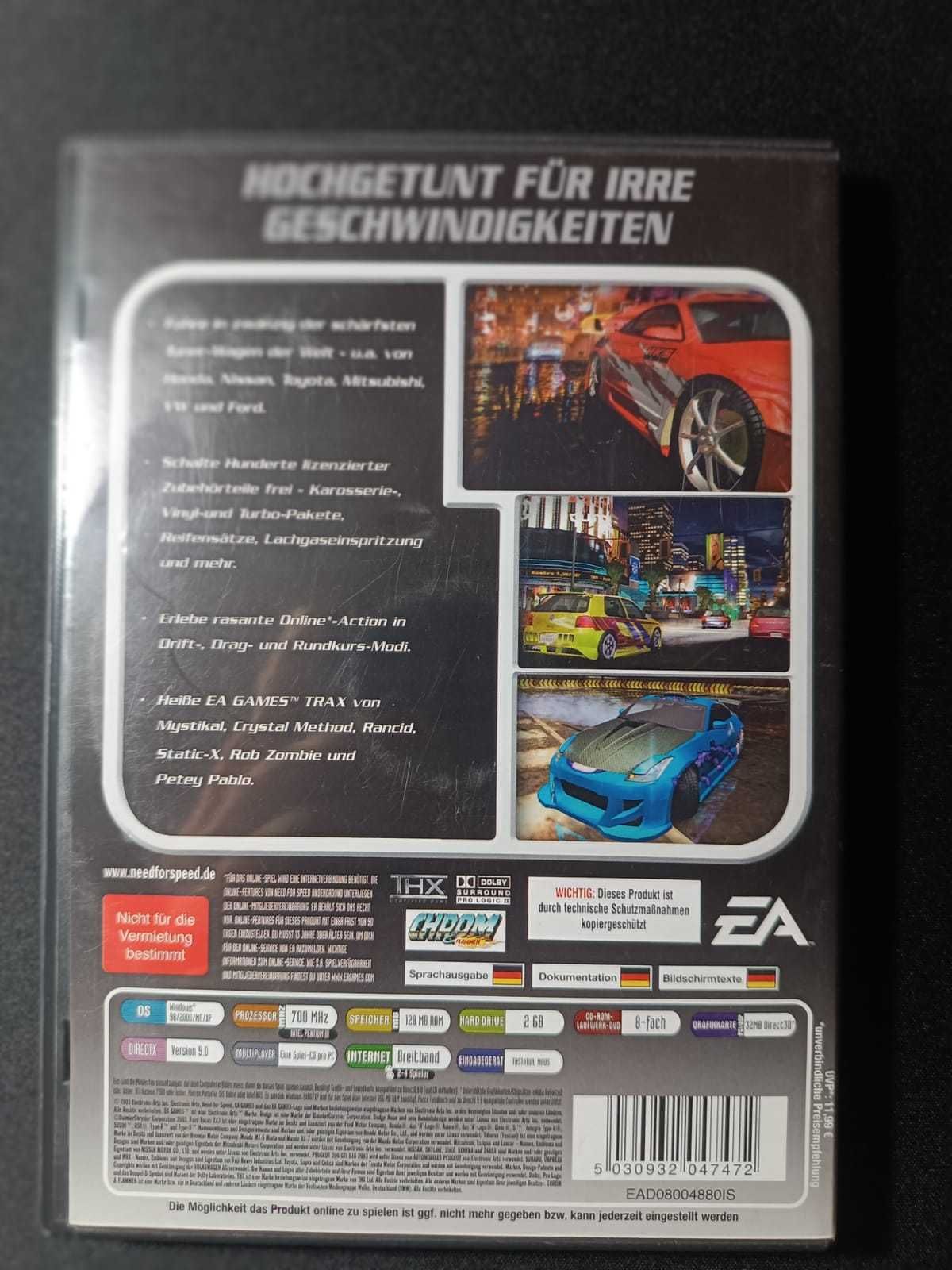 Gra Need for Speed Underground - PC - Stan bardzo dobry - Zwrot 7 dni