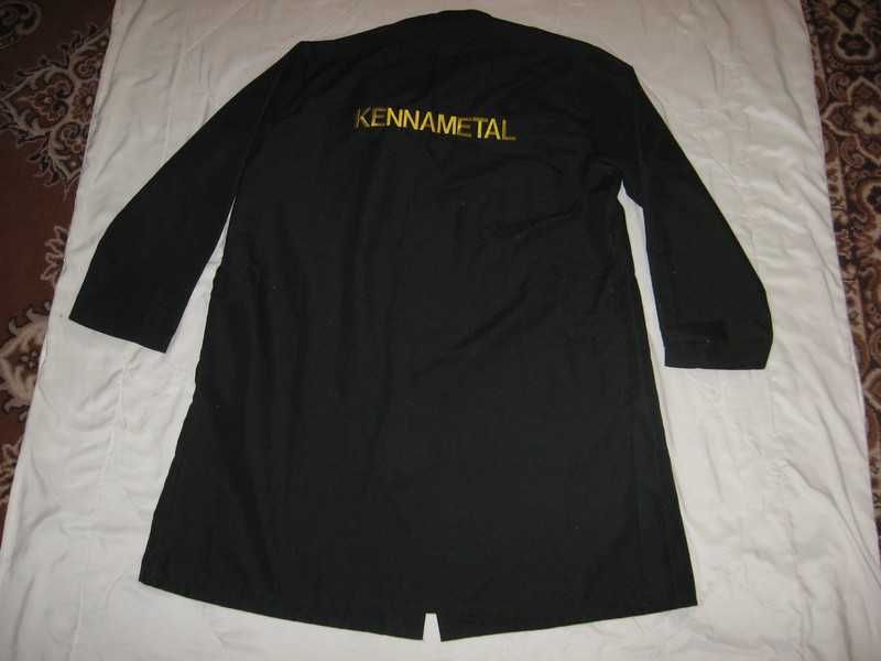 Chałat roboczy czarny lekki na lato haft 3 kieszenie Wichita Kansas L