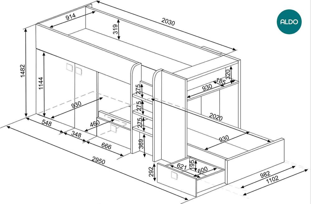 Sprzedam łóżko piętrowe