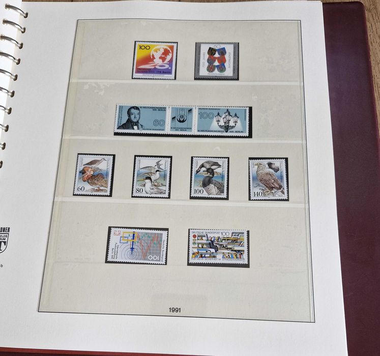 Znaczki pocztowe , klaser dedykowany Niemcy lata osiemdziesiąte