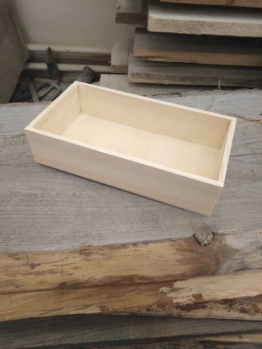 Drewniane skrzynki surowe czyszczone Stroik podkład pudełko