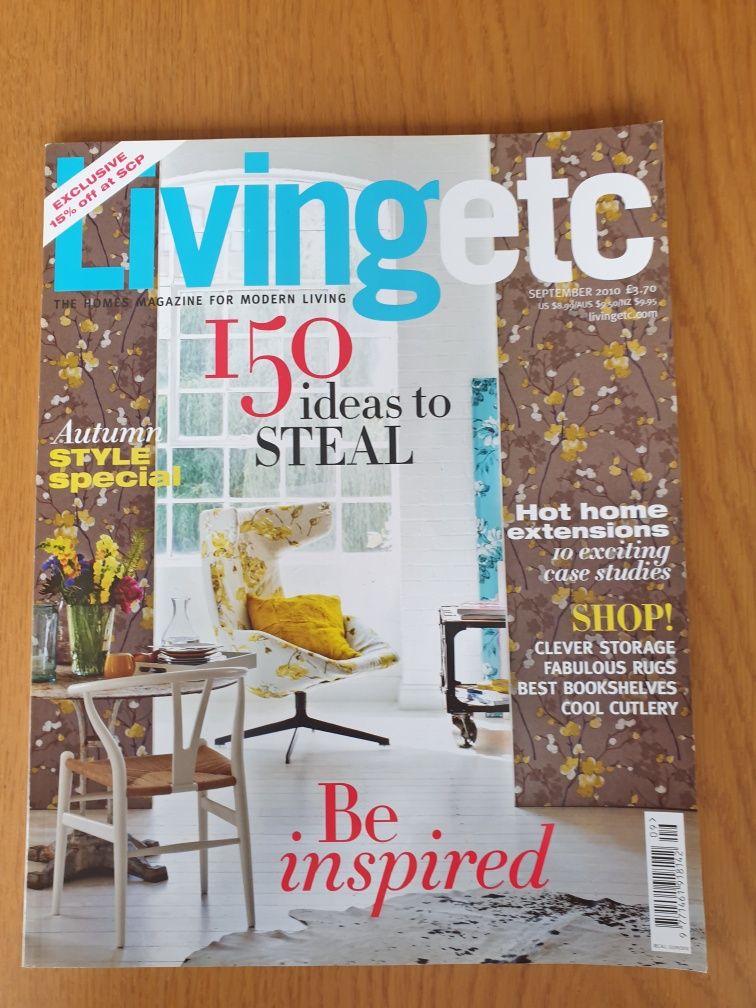 Revista Living etc ( sobre decoração )  edição britânica