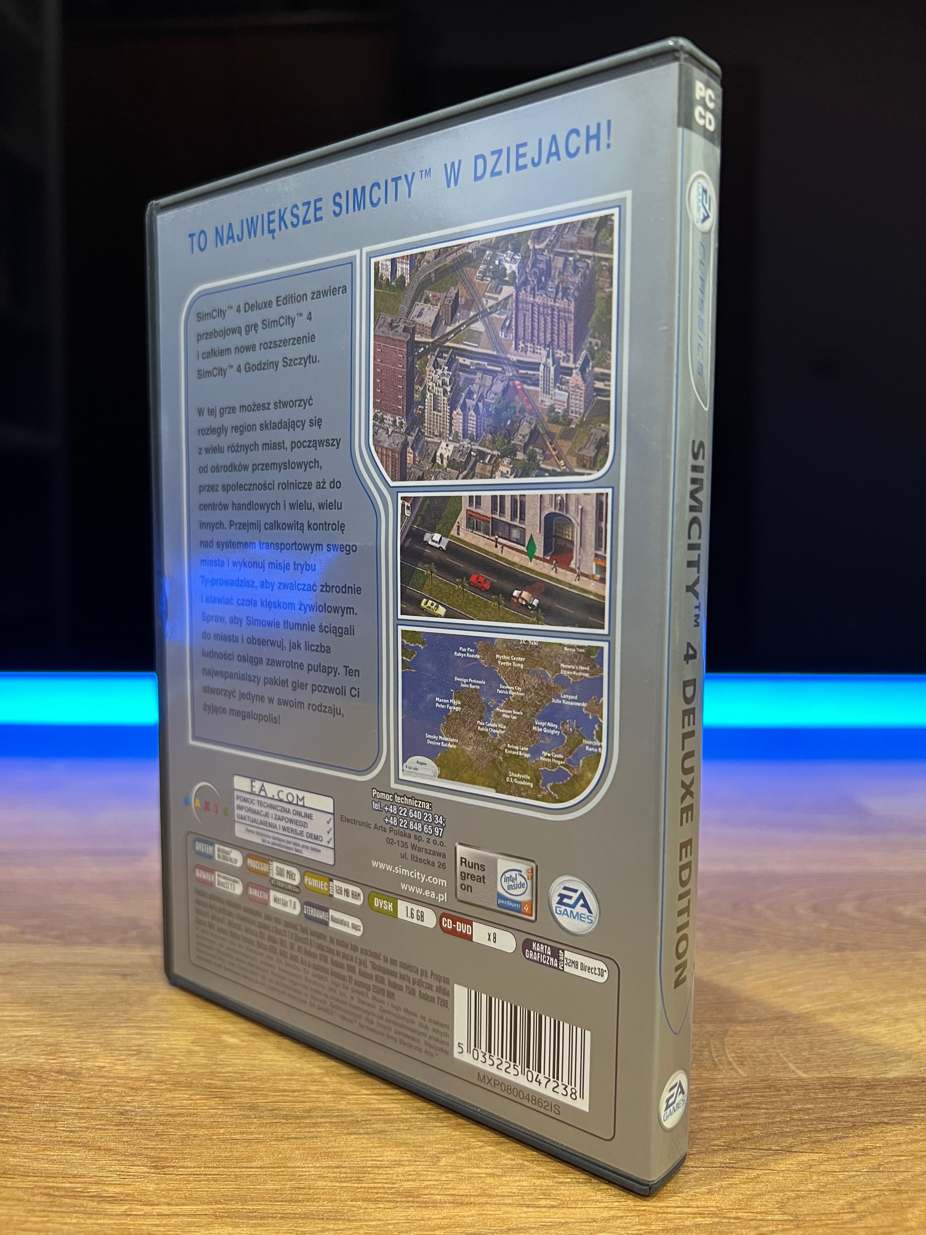 SimCity 4 Deluxe Edition (PC PL 2003) DVD BOX wydanie EA Classics