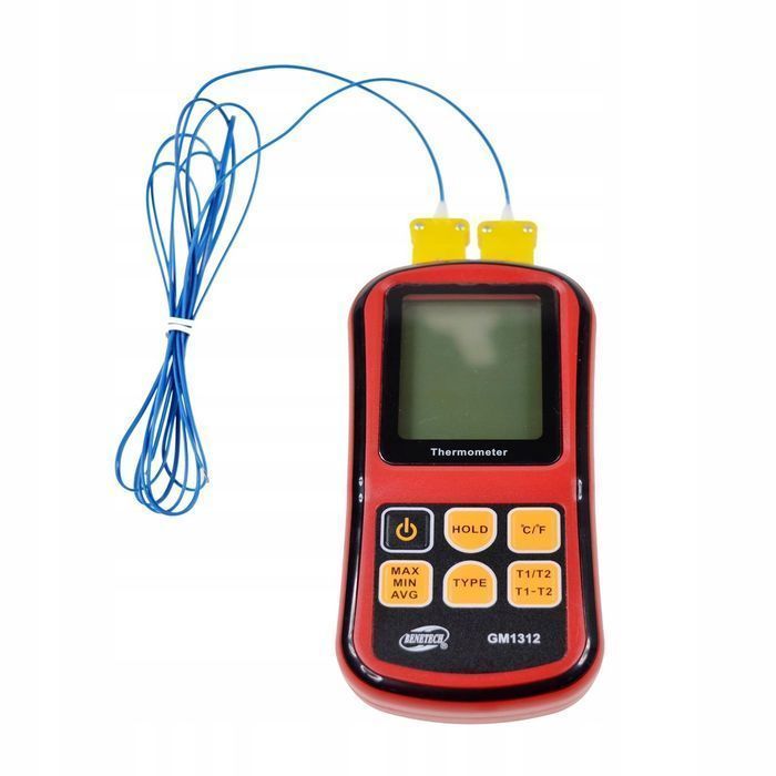 Cyfrowy Termometr 2x Termopara Typu K -50 Do 1372