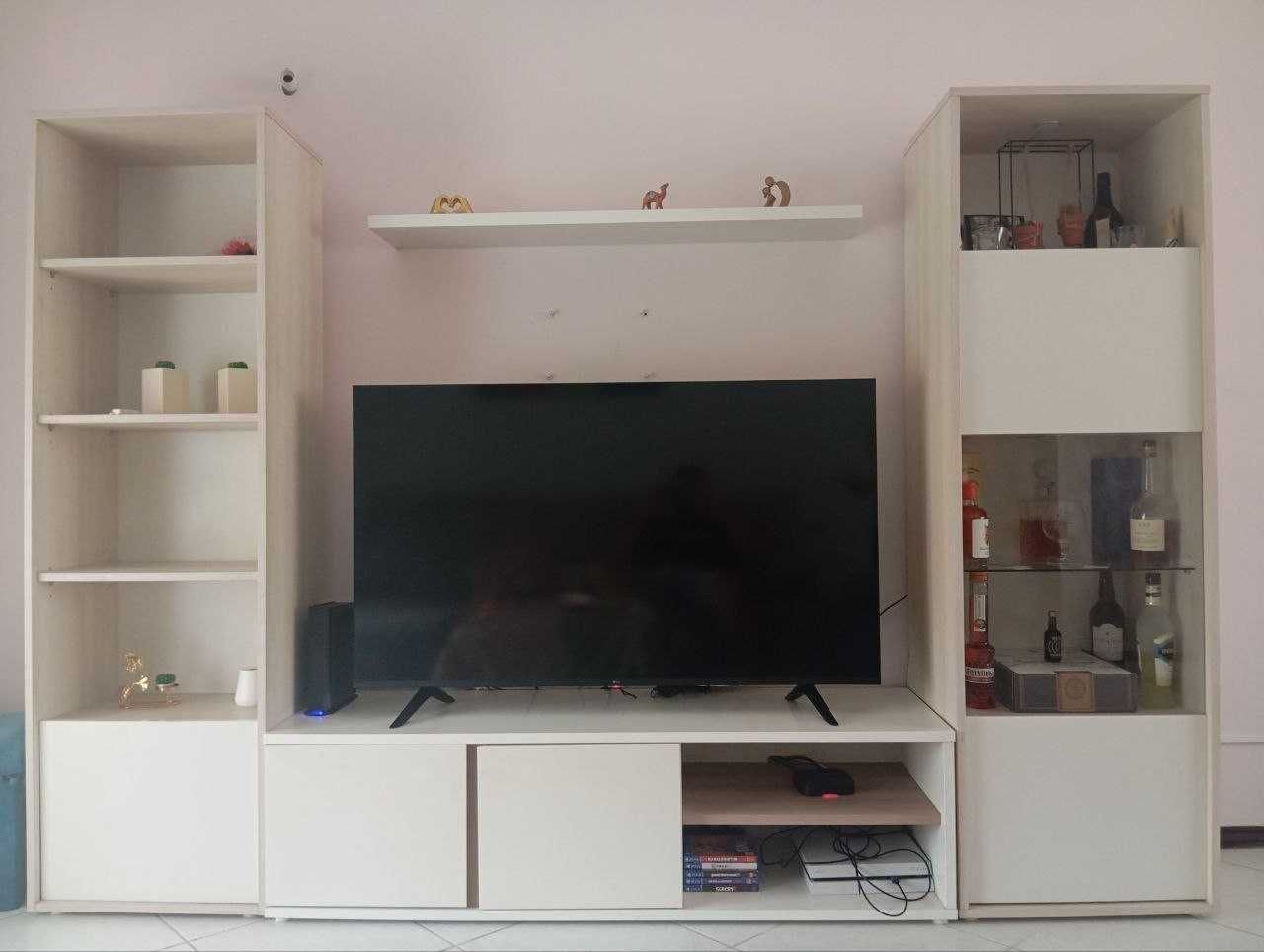 Conjunto sala branca e beje