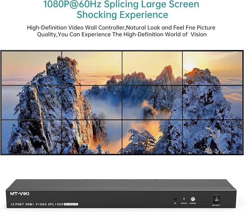 Controlador de parede de vídeo MT-VIKI 4x3 3x3, suporte a saída HDMI d