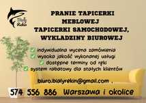 Pranie tapicerki meblowej, samochodowej, wykladziny biurowej